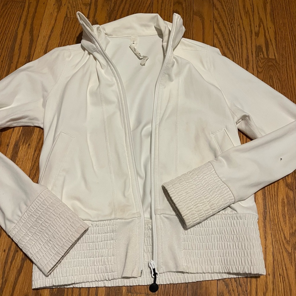 lululemon athletica White Women's Jacket coat running jogging 6 workout